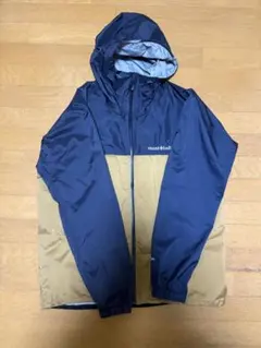 mont-bell フード付きジャケット XL ネイビー/ベージュフード調整可能