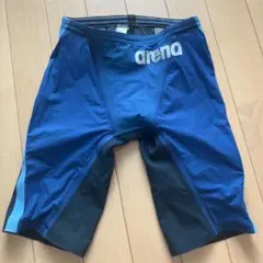arena 競泳水着 青・黒 QRコード付き　アクアフォース　ストームCP
