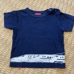 OJICO 新幹線 富士山 Tシャツ ネイビー　半袖　75〜85サイズのサムネイル
