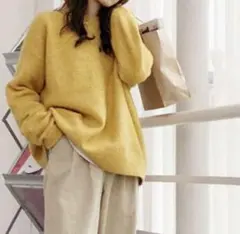 オーバーニット　イエロー