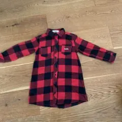 x-girl エックスガール　赤　チェック　ワンピース　シャツ