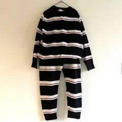 ジェラートピケ　ジョエルロブション セットアップ ボーダー ブラック