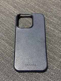 【美品】iPhone13Pro用 GRAMAS ネイビー 本革ケース