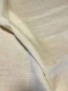 生成り　リネン　一部刺繍入り　295㎝