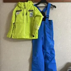スキーウェア phenix 蛍光イエロー ジャケットと青パンツ セット