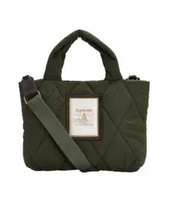 バブアー キルティング ミニトートバッグ 2WAY オリーブ ショルダーバッグのサムネイル