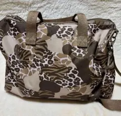 LeSportsac アニマル柄 ショルダーバッグゼブラレオパードブラウン