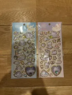 キラリンジュエリーステッカー シナモロール&ハローキティ 2枚セット