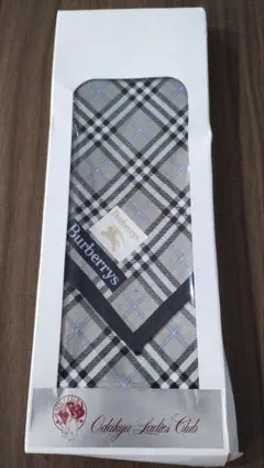 未使用　BURBERRY　バーバリー　ハンカチ　グレー