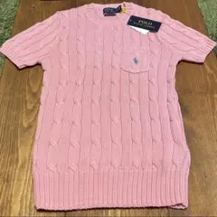 【新品タグ付】PoloRalphLauren ケーブルニットショートスリーブ ⭐︎