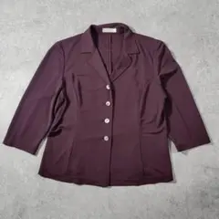【美品】CORDIER コルディア 日本製 上品 7分袖 ジャケット 42 Lのサムネイル