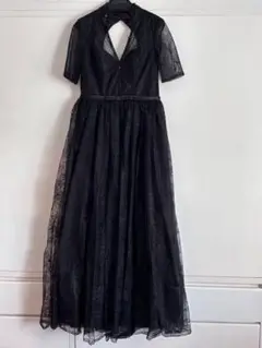ブラックレースマキシドレス