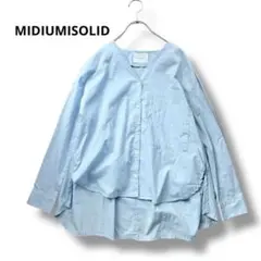 未使用MIDIUMISOLID ミディウミソリッド♡ギャザースリーブブラウス MIDIUMISOLID ミディウミソリッド ブラウス ロングレース