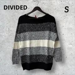 DIVIDED H&M ニット　ボーダー　洗える　シンプル　大人カジュアル　Sのサムネイル
