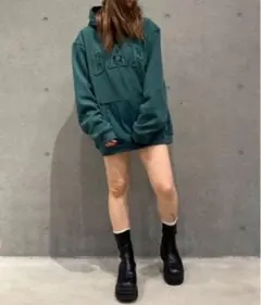 【GAP】プロフリース アーチロゴ パーカー Mサイズ グリーンのサムネイル
