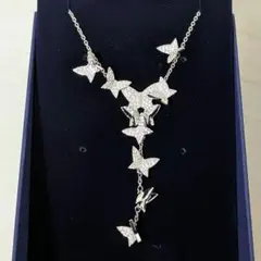 新品 未使用 SWAROVSKI スワロフスキー 蝶々 バタフライ ネックレス