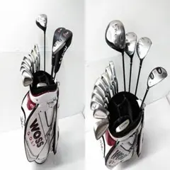 初心者おすすめ！ メンズゴルフクラブ14本セット WOSS　キャディバッグ付き□