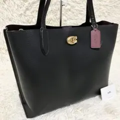 【極美品】COACH ウィロウ トート レザーブラック大容量