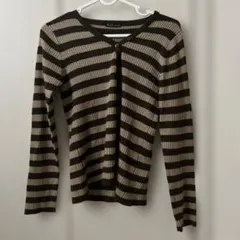 Regard caressant ボーダー リブニット 長袖　Mサイズ