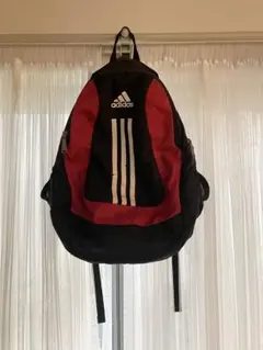 adidas ボールバッグ 黒/赤 ストライプ
