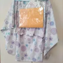未使用キッズ浴衣120サイズ女の子キスベリーセパレートスカート浴衣洗濯機可