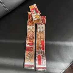 訳ありルイヴィトンバンドーBB ジュ ドゥルイ スカーフ シルク100% レッド