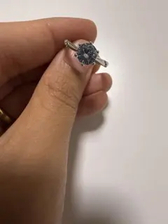 1ct モアサナイト リング（Silver925 / フリーサイズ）