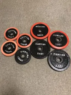 ファイティングロード ダンベルプレート 15KG セット 穴径28mm