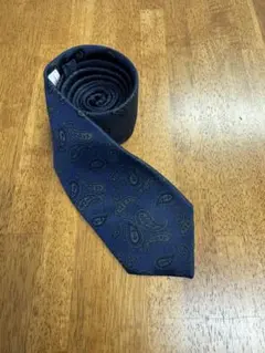 ZERBINO ネイビー ペイズリー ネクタイ