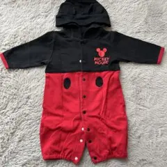 ミッキーマウス フード付きロンパース