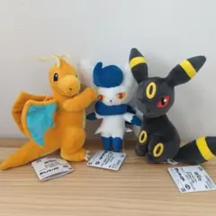 【新品・未使用品】ポケットモンスター　ぬいぐるみ3点セット、タグ付き