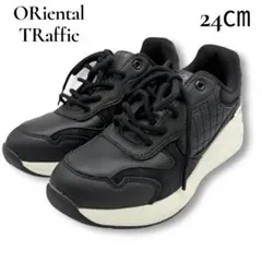 【極美品】ORiental TRaffic スニーカー 厚底 キルティング 黒