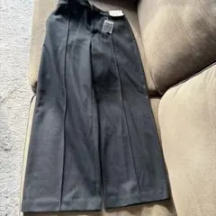 【新品未使用】ユニクロ　ブラッシュドジャージーワイドパンツ　ブラック　Lサイズ