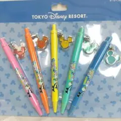 【新品•未開封】東京ディズニーリゾート　チャーム付きボールペン 5本セット