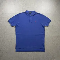 90s Polo by Ralph Laurenポロシャツ ブルーM〜L定番古着