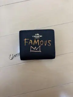 COACH × バスキア 二つ折り財布 黒 FAMOUS