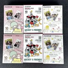 FUJIFILM instax mini キティー２個　ミッキー２個　キララ2個