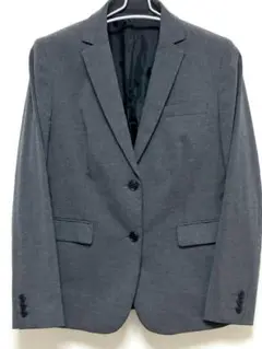 86【美品】 ユニクロ ストレッチジャケット グレー M