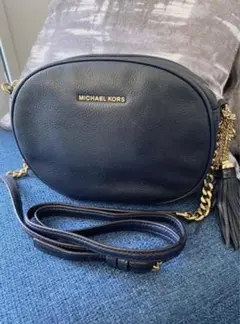 【中古美品】MICHAEL KORS ショルダーバッグ　ネイビー