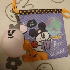 ディズニーリゾート　ハロウィン　バッグチャーム　ピンク　おばけ