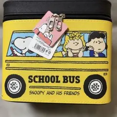 スヌーピー スクールバス　ミラー付きコスメボックス