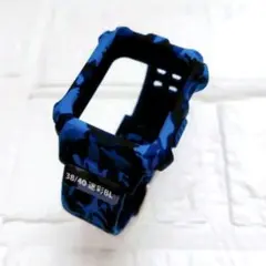 アップルウォッチ バンド 38mm 40mm 迷彩 一体型 ベルト 迷彩ブルー