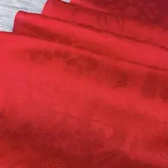 着物 ハギレ 278 生地 アンティーク はぎれ 古布　和布　古裂　絹　赤　布地