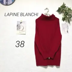 10849-1 LAPINE BLANCHI タートルネックニット 赤 ウール混