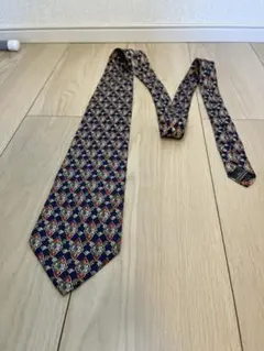 【美品】Christian Dior 幾何学模様 シルクネクタイ