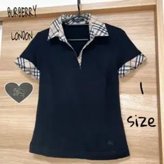 バーバリー　ロンドン　ノバチェック　襟付き 半袖　Tシャツ　ホース刺繍