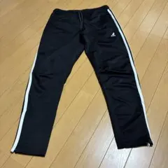KANGOLブラックジャージパンツ サイドストライプ