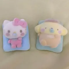 Sanrio ふわふわゆあがりあかちゃんハローキティ ポムポムプリン マスコット
