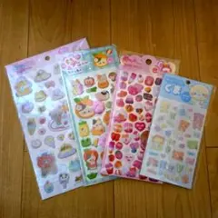 かわいいキャラクターシールセット（4枚）
