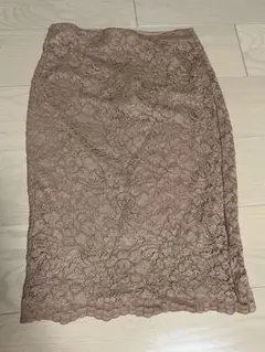 【最終値下げ】ブラウン レース タイトスカート